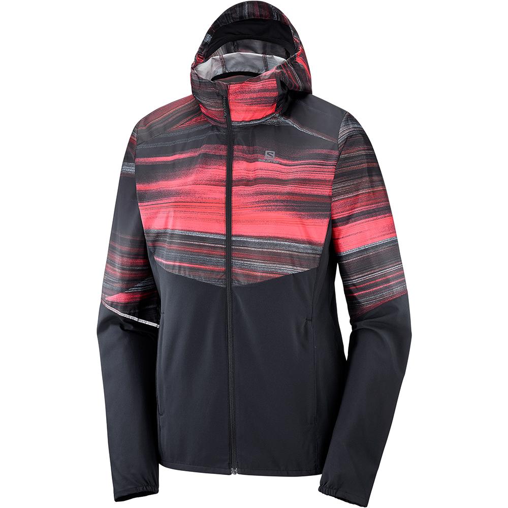 Salomon AGILE FZ HOODIE W Chaquetas Mujer - Negras - Colombia (03157-QGFN)